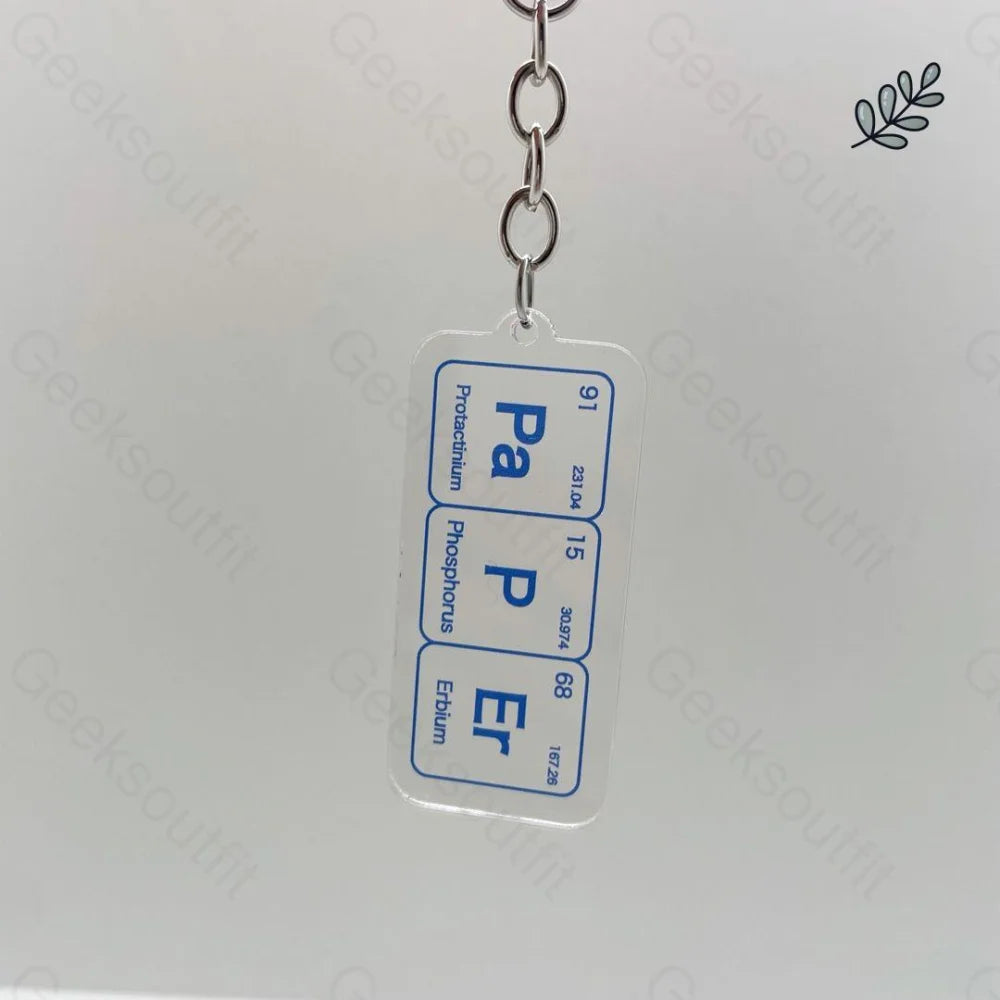Periodic Table Of The Chemical Elements Keychain