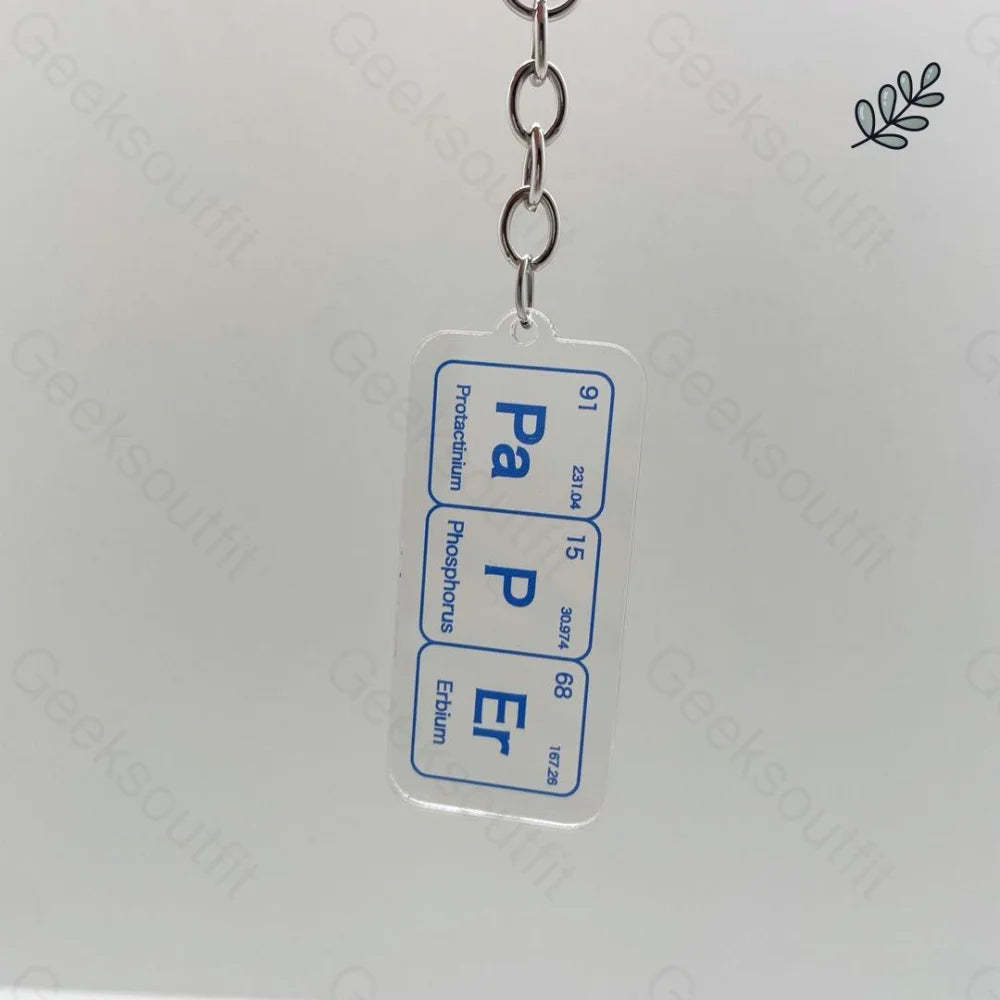 Periodic Table Of The Chemical Elements Keychain