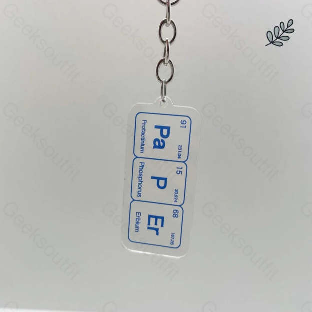 Periodic Table Of The Chemical Elements Keychain