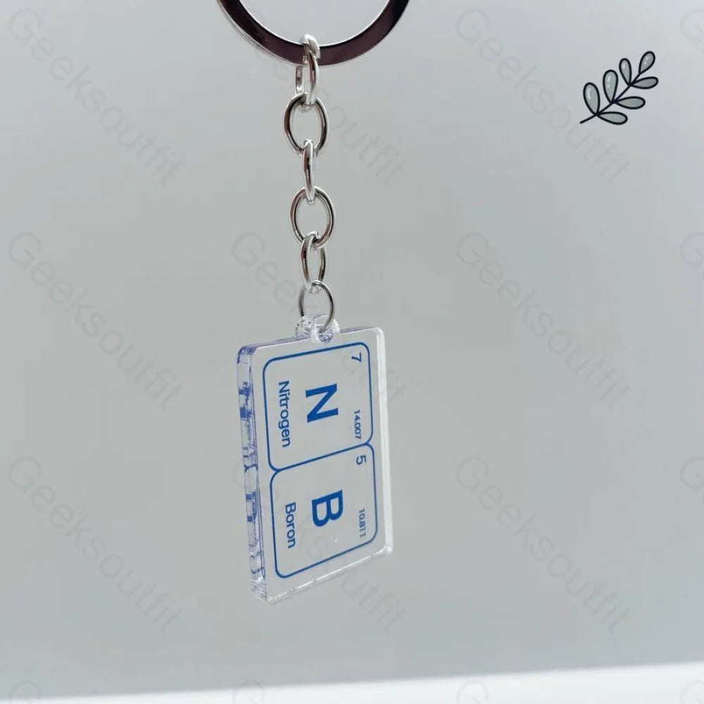 Periodic Table Of The Chemical Elements Keychain Nb