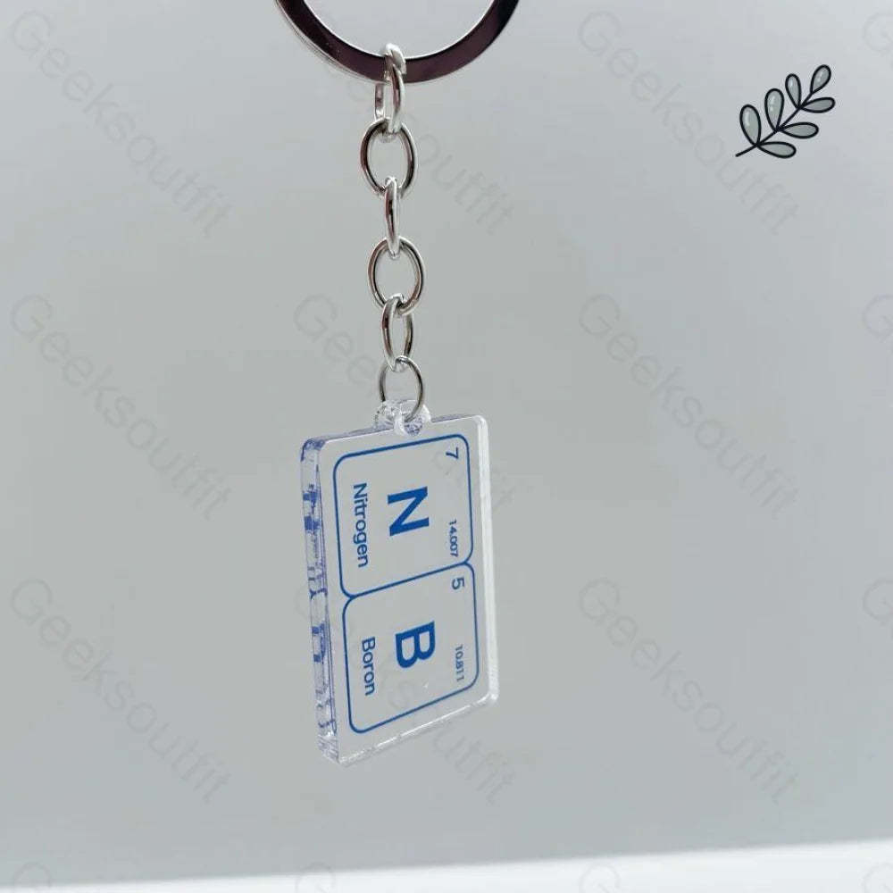 Periodic Table Of The Chemical Elements Keychain Nb