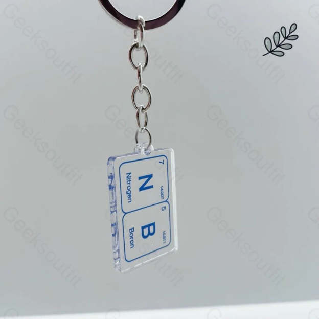 Periodic Table Of The Chemical Elements Keychain Nb
