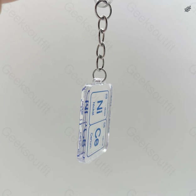 Periodic Table Of The Chemical Elements Keychain Nice