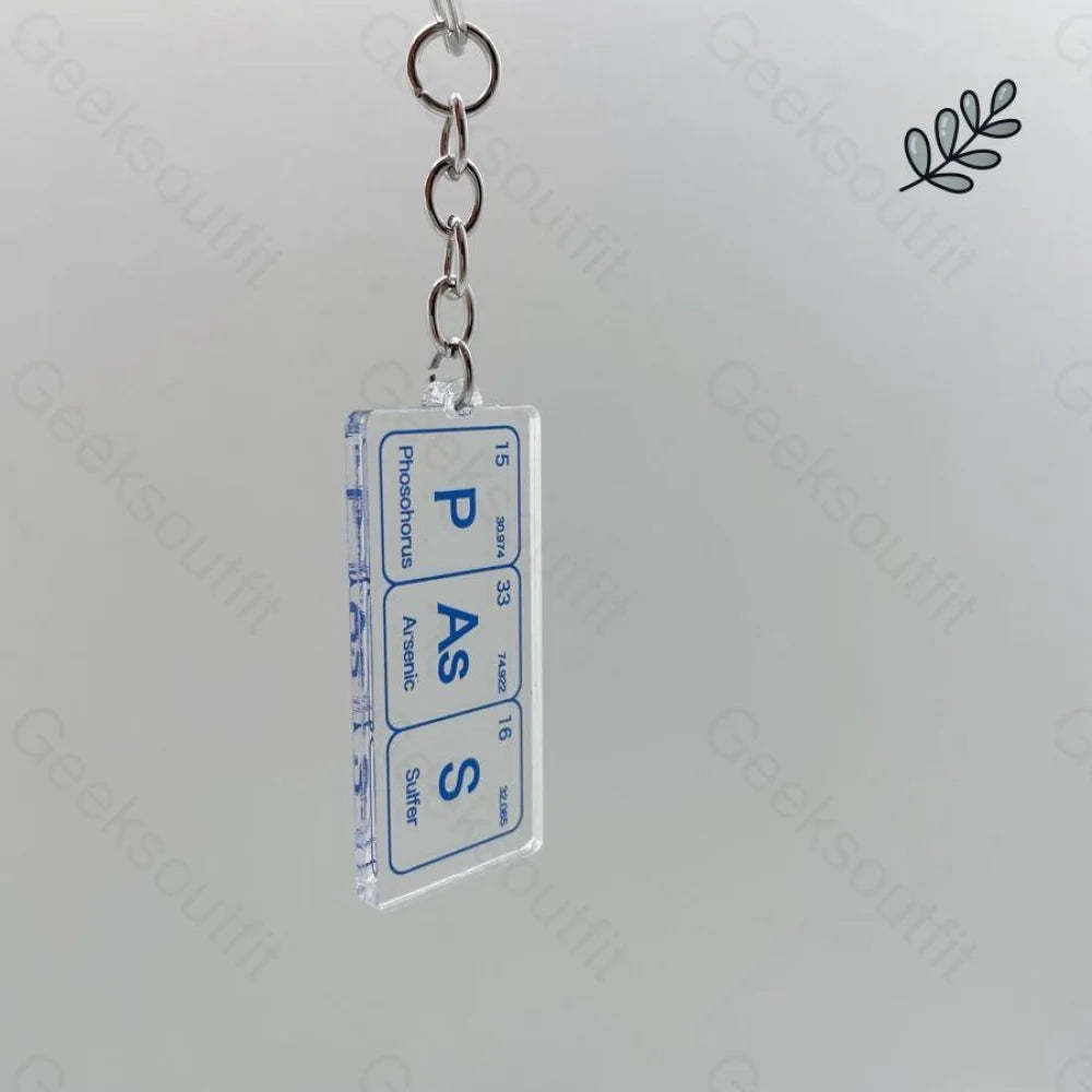 Periodic Table Of The Chemical Elements Keychain Pass