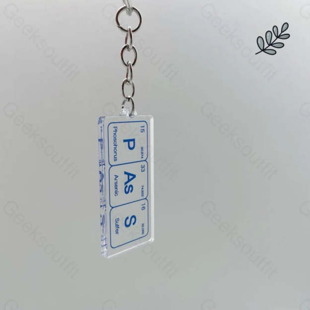 Periodic Table Of The Chemical Elements Keychain Pass