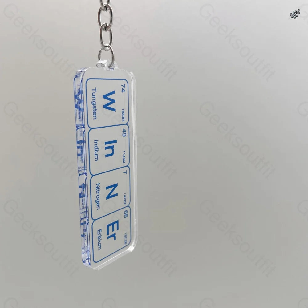 Periodic Table Of The Chemical Elements Keychain Winner