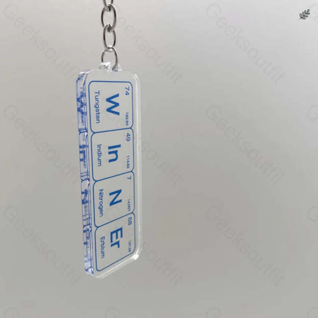 Periodic Table Of The Chemical Elements Keychain Winner