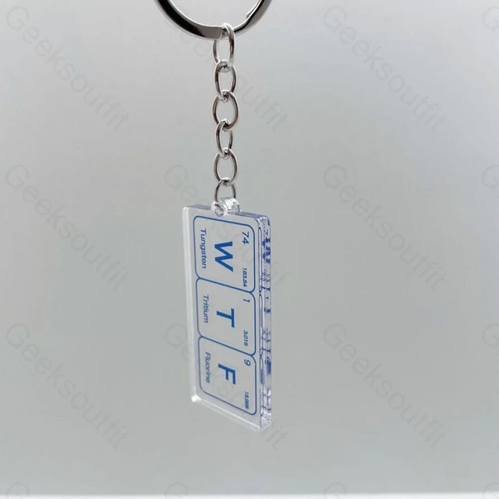 Periodic Table Of The Chemical Elements Keychain Wtf