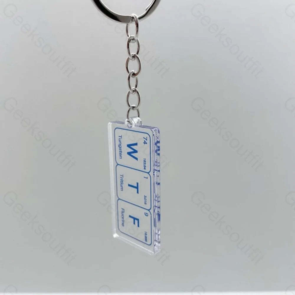 Periodic Table Of The Chemical Elements Keychain Wtf