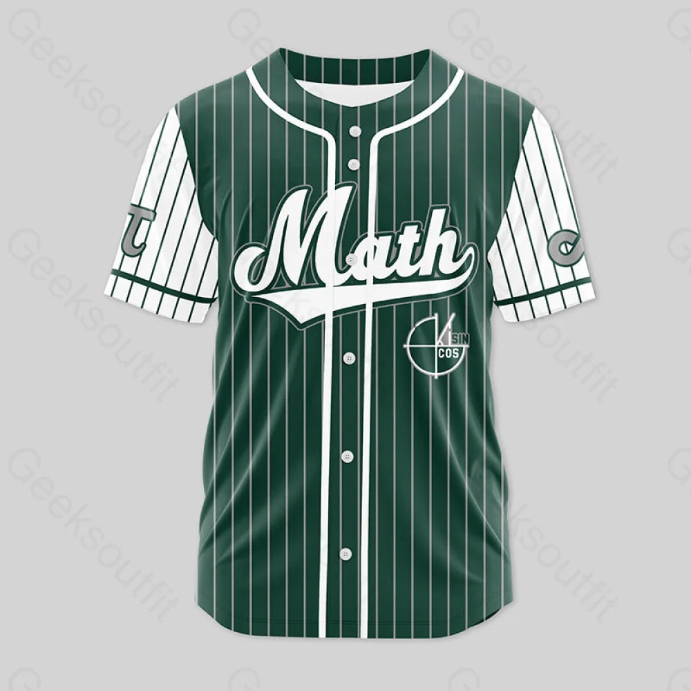 Personalized Math Side Baseball Jersey
