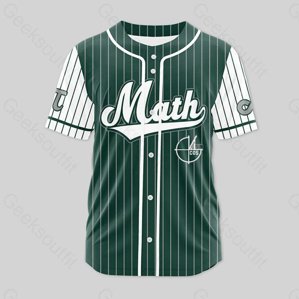 Personalized Math Side Baseball Jersey