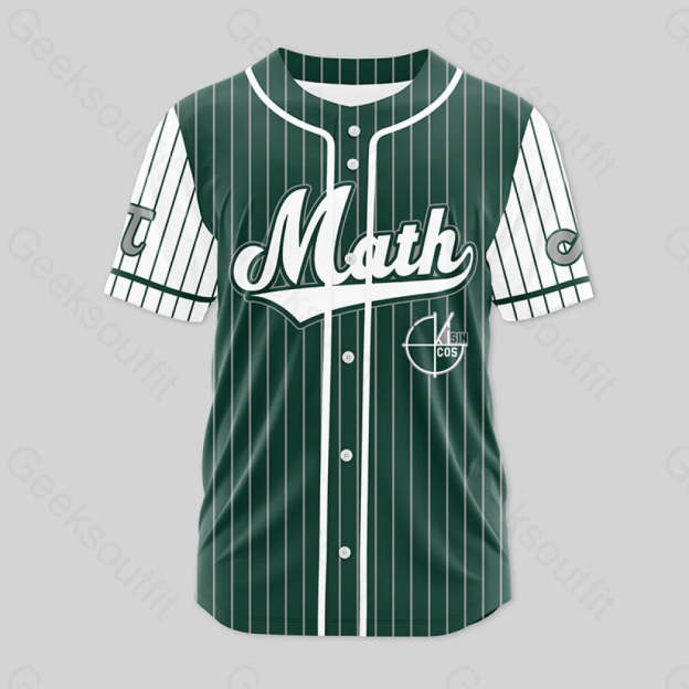 Personalized Math Side Baseball Jersey