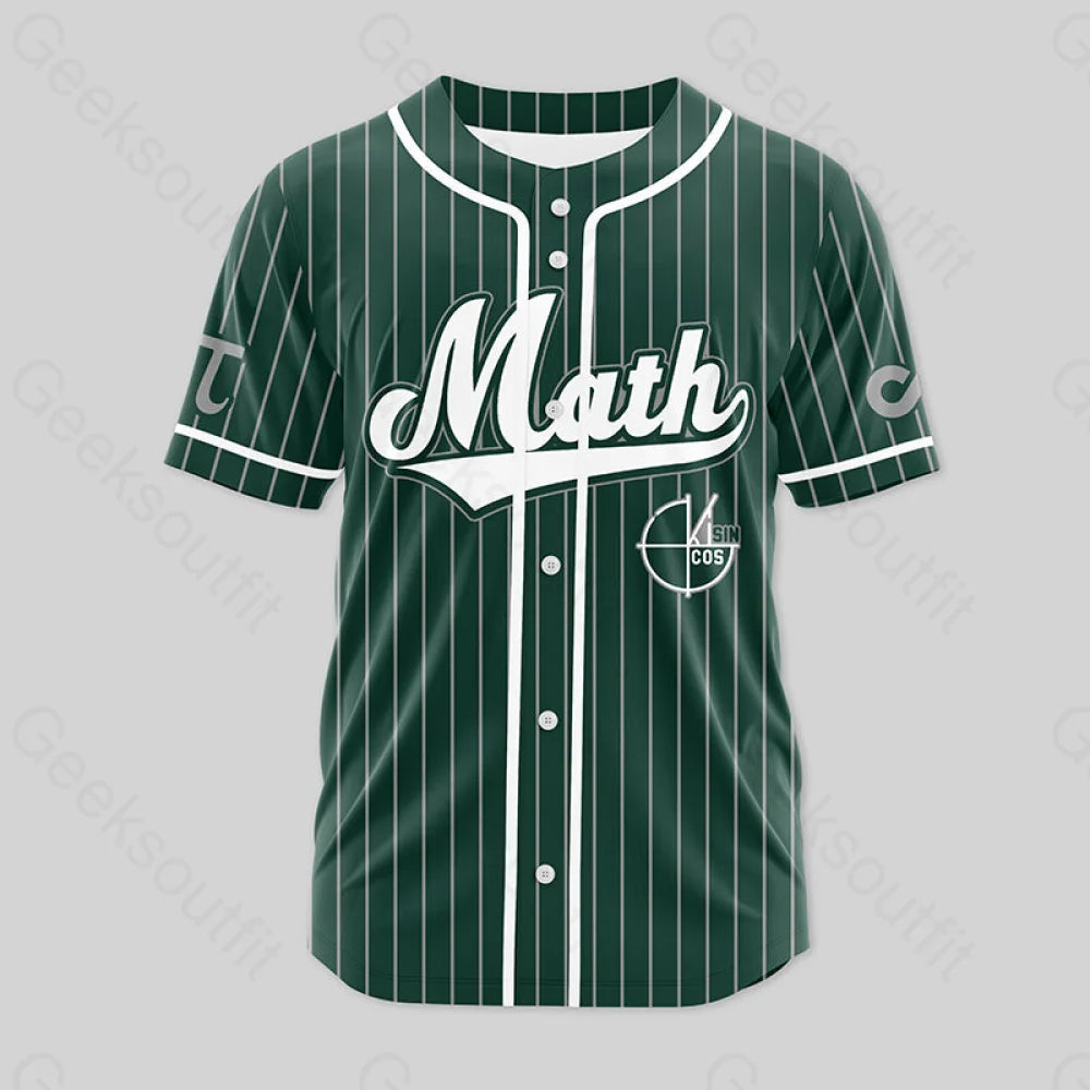 Personalized Math Side Baseball Jersey