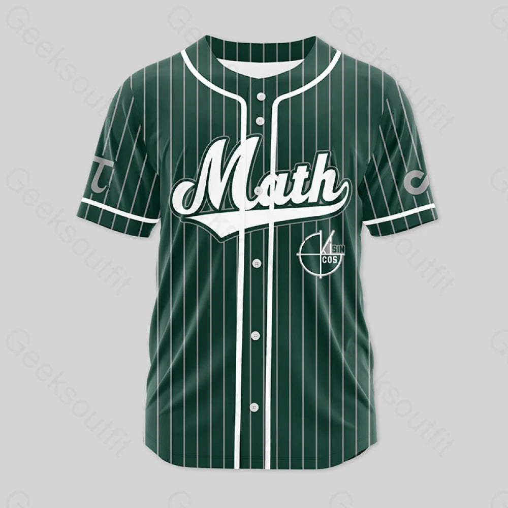 Personalized Math Side Baseball Jersey