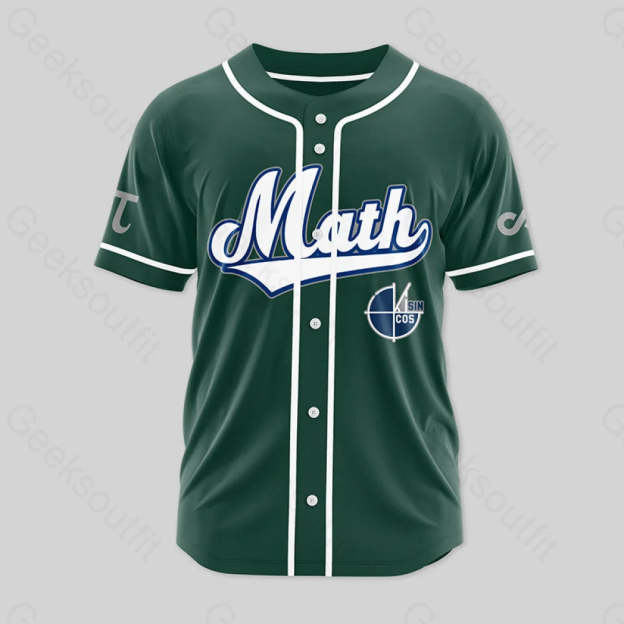 Personalized Math Side Baseball Jersey