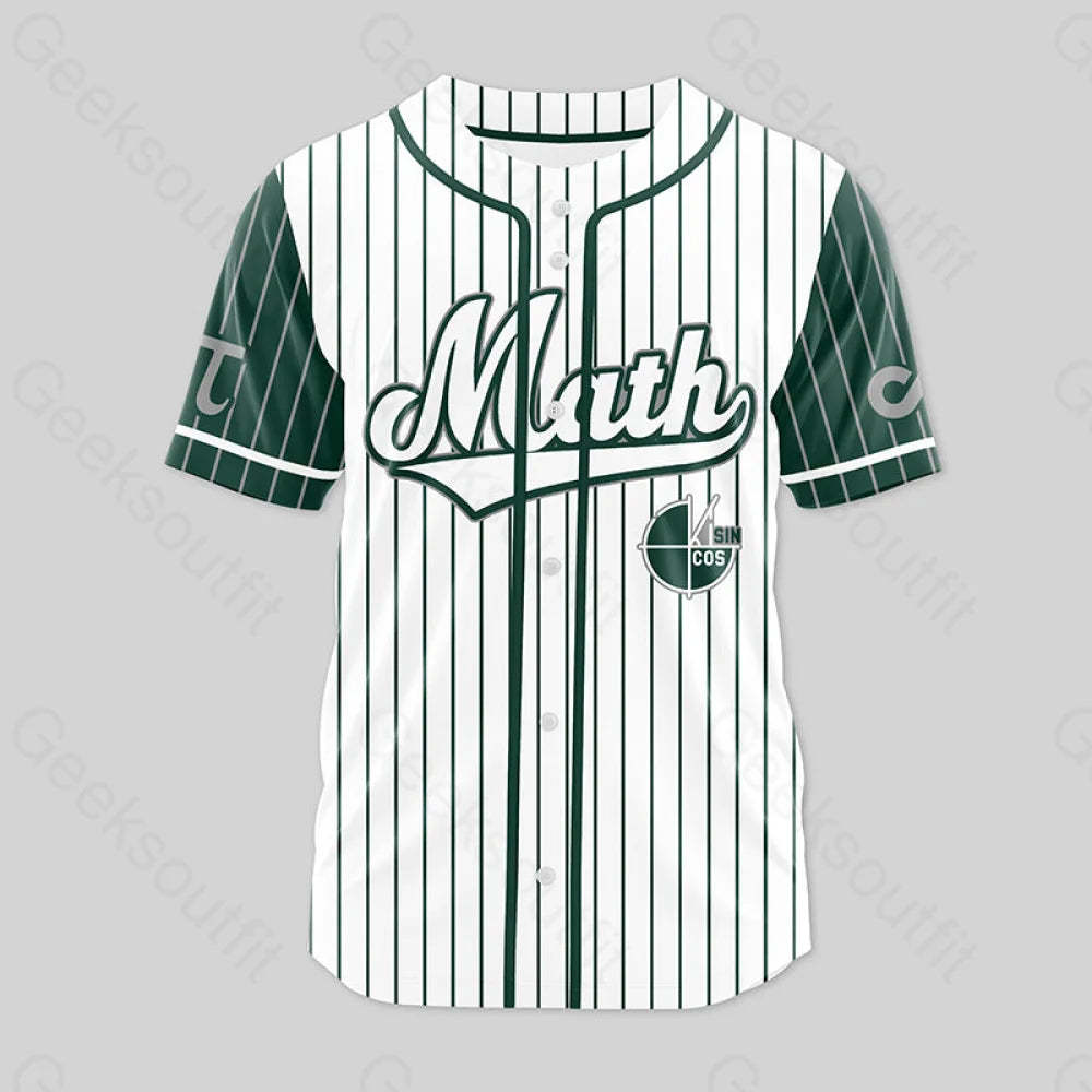 Personalized Math Side Baseball Jersey