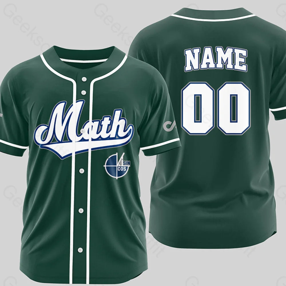 Personalized Math Side Baseball Jersey Xs / 02