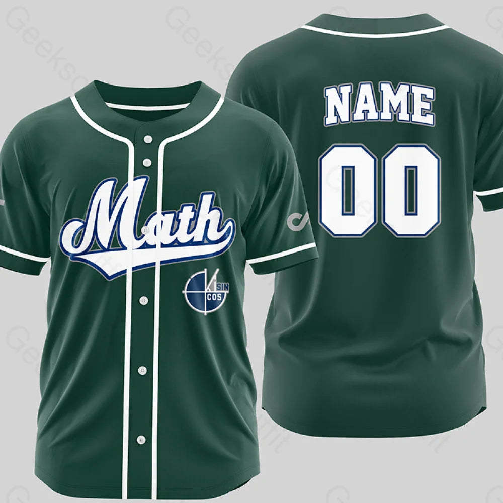 Personalized Math Side Baseball Jersey Xs / 02
