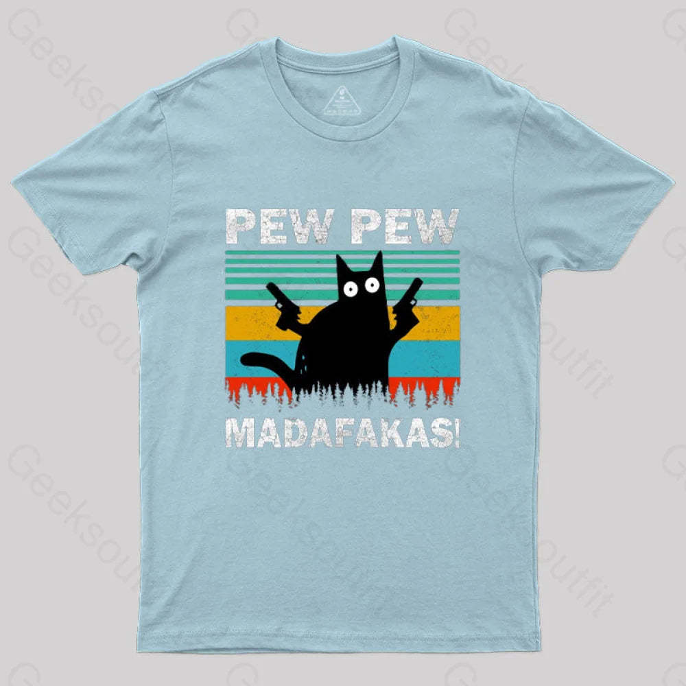 Pew Madafakas T-Shirt Light Blue / S