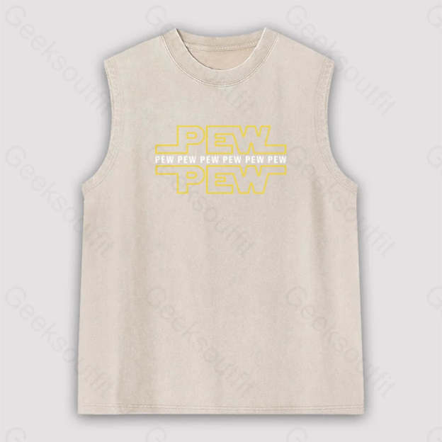 Pew Unisex Washed Tank Apricot / S