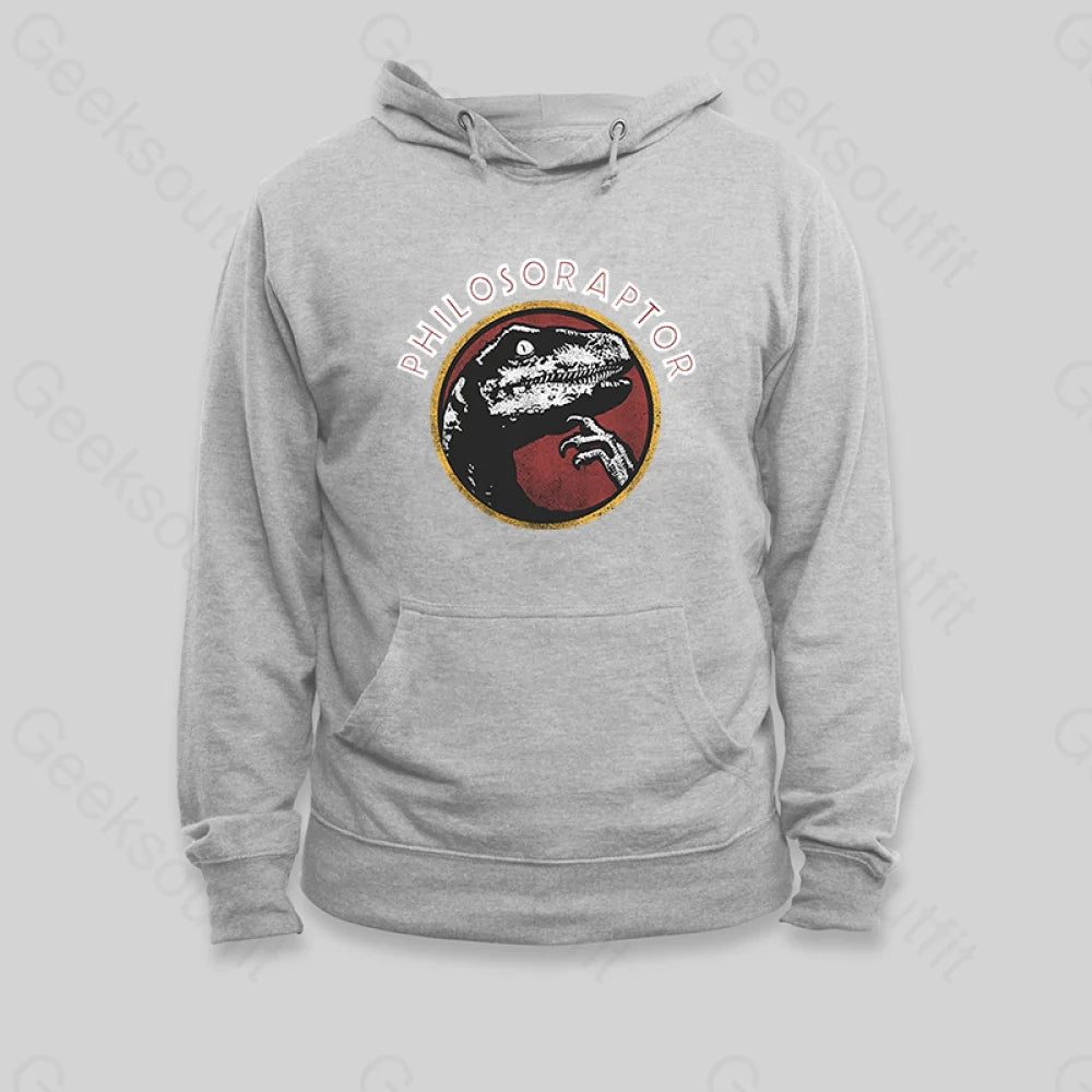 Philosoraptor Hoodie Grey / S