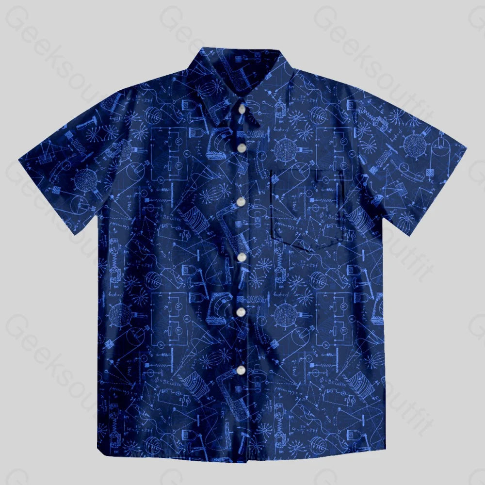 Physical Experiment Diagram Button Up Pocket Shirt