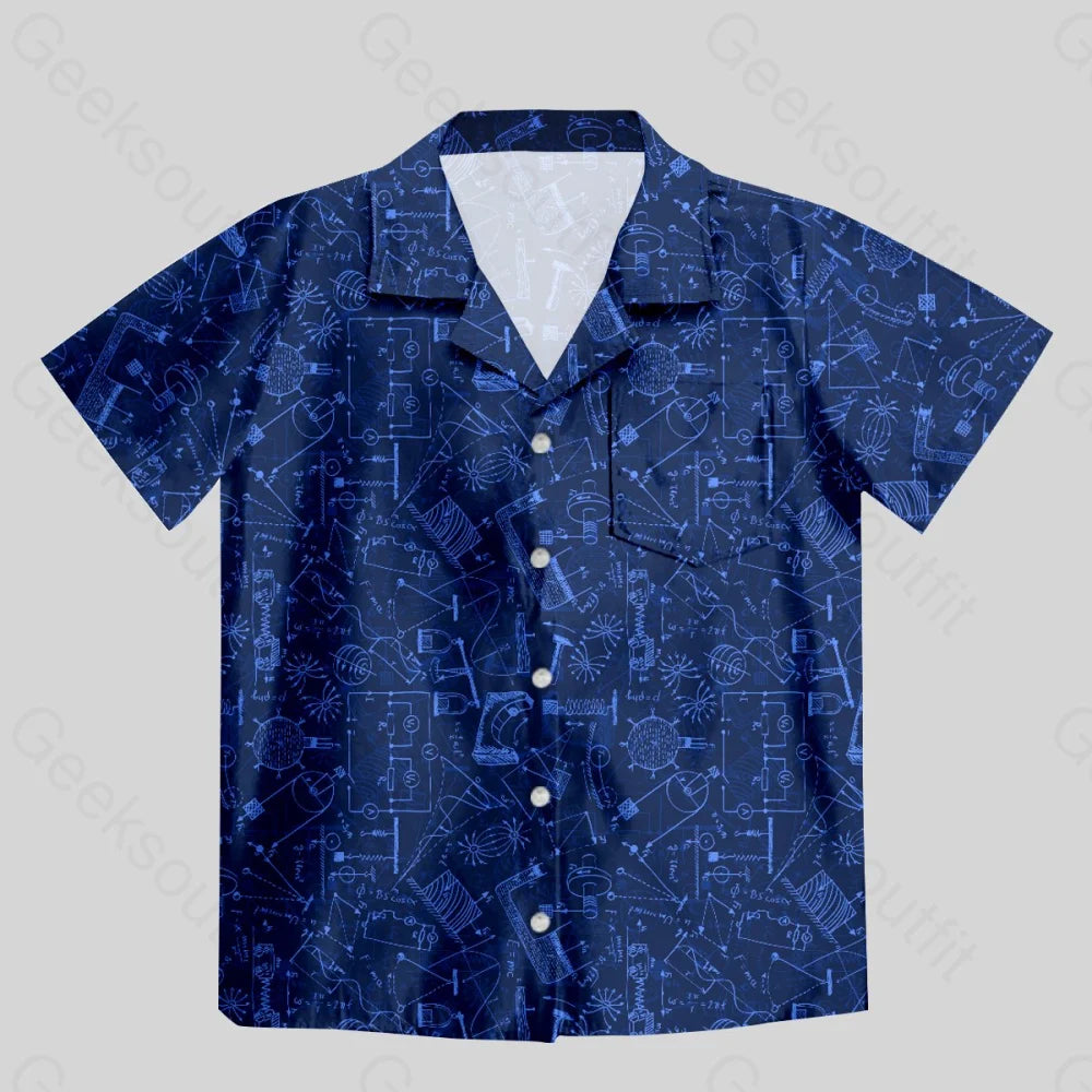Physical Experiment Diagram Button Up Pocket Shirt