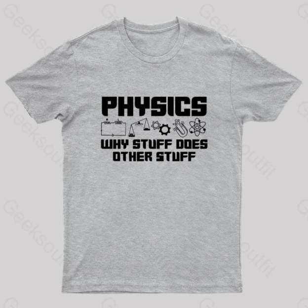 Physics Why Stuff Does Other Geek T-Shirt Grey / S