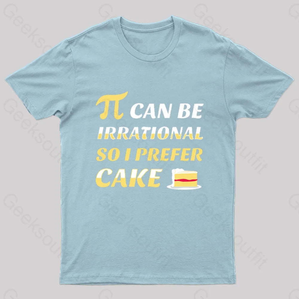 Pi Can Be Irrational Nerd T-Shirt Light Blue / S