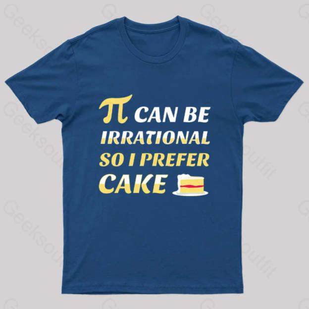 Pi Can Be Irrational Nerd T-Shirt Navy / S