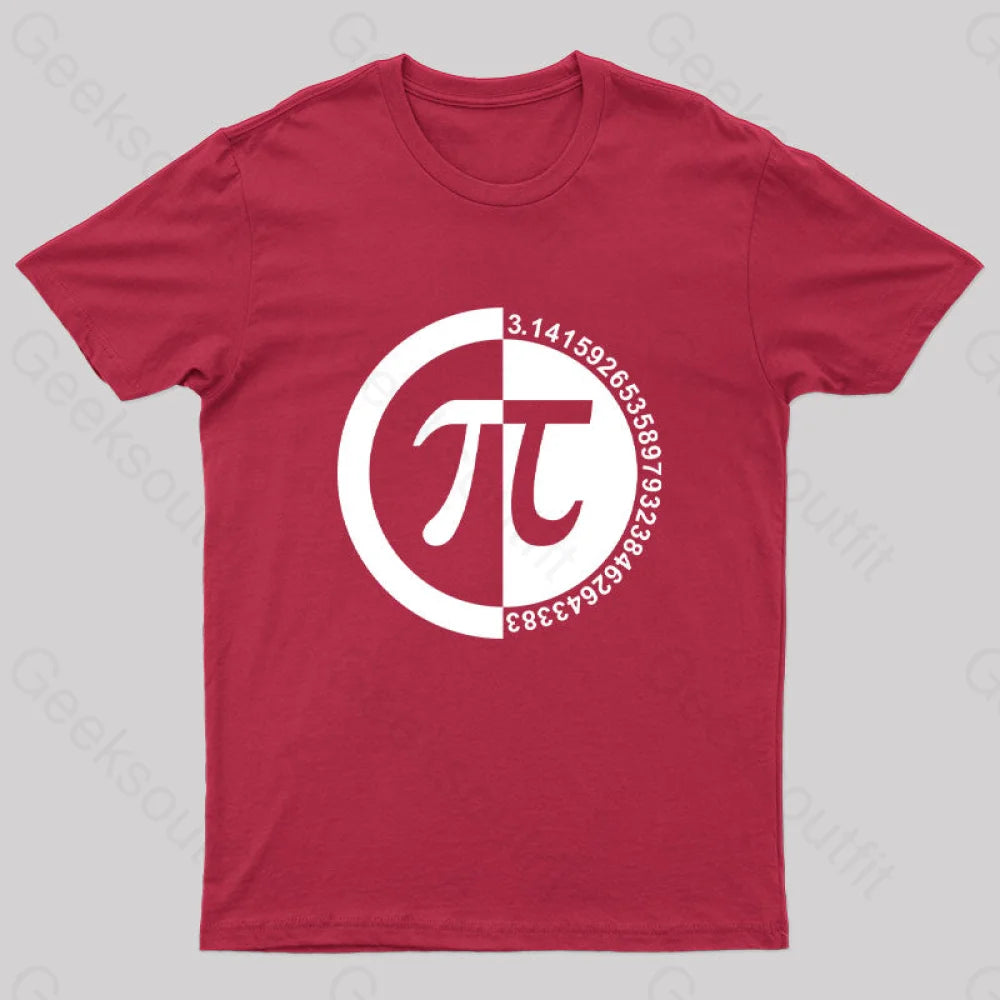 Pi Day Nerd T-Shirt Red / S
