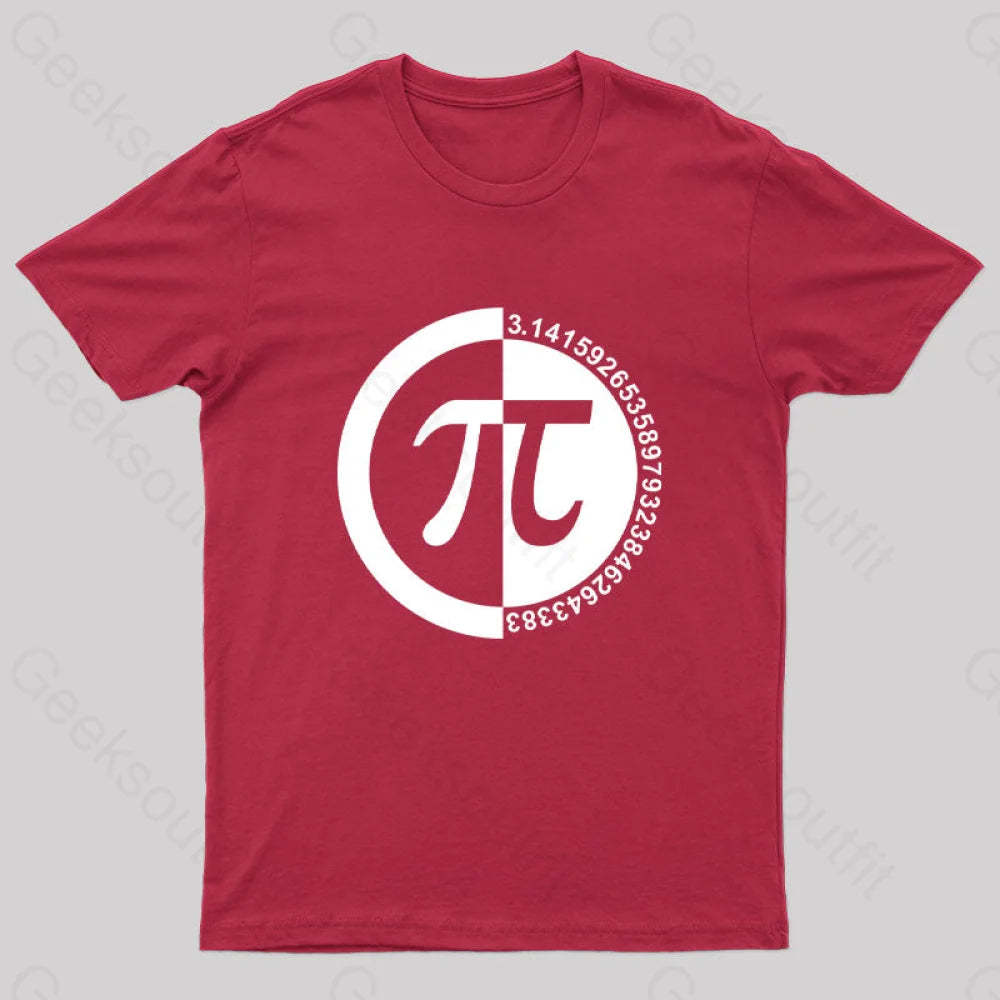 Pi Day Nerd T-Shirt Red / S