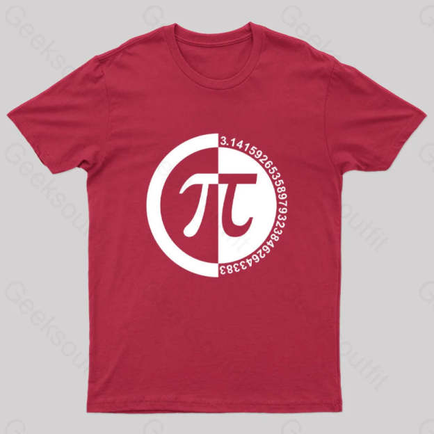 Pi Day Nerd T-Shirt Red / S
