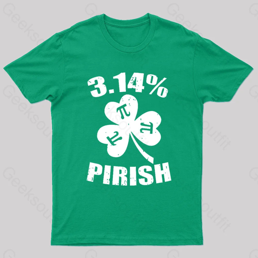 Pi Day St. Patrick’s 3.14 Irish Nerd T-Shirt Green / S