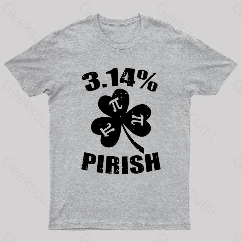 Pi Day St. Patrick’s 3.14 Irish Nerd T-Shirt Grey / S