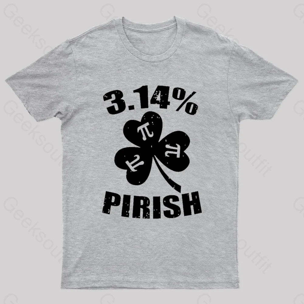 Pi Day St. Patrick’s 3.14 Irish Nerd T-Shirt Grey / S