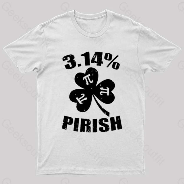 Pi Day St. Patrick’s 3.14 Irish Nerd T-Shirt White / S