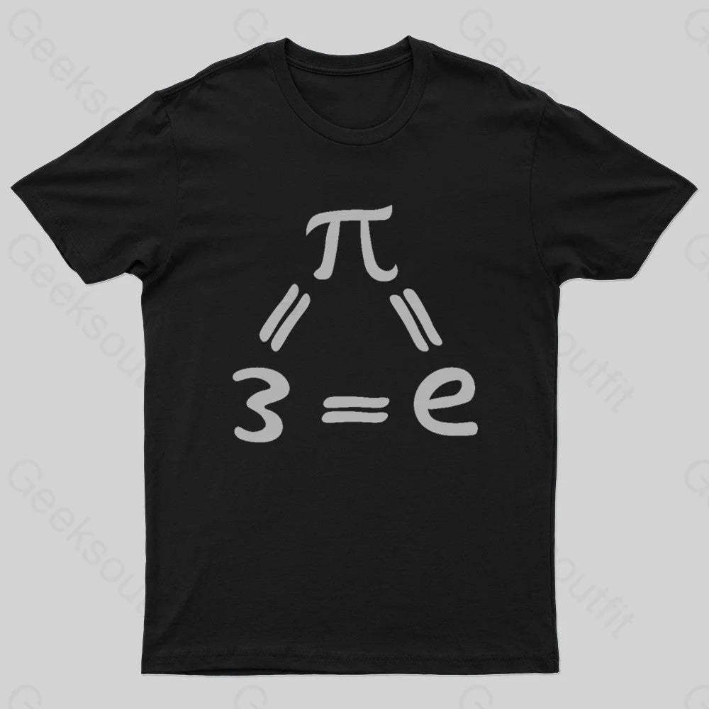 Pi=E=3 Nerd T-Shirt Black / S