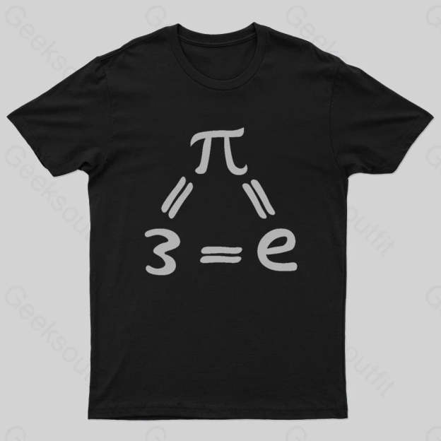 Pi=E=3 Nerd T-Shirt Black / S