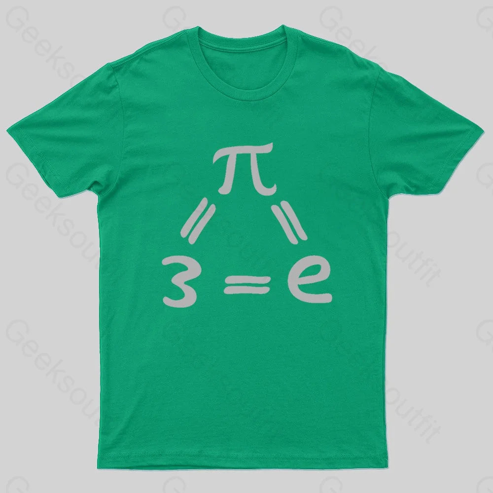 Pi=E=3 Nerd T-Shirt Green / S