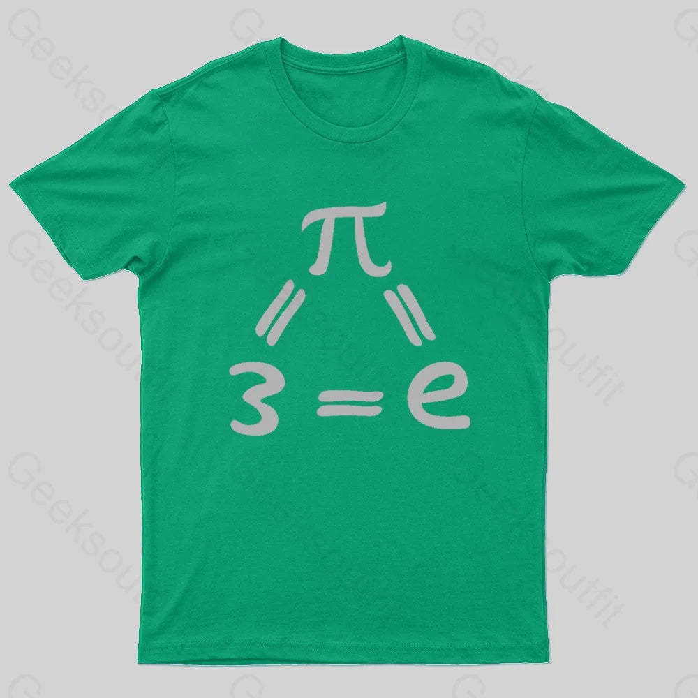 Pi=E=3 Nerd T-Shirt Green / S