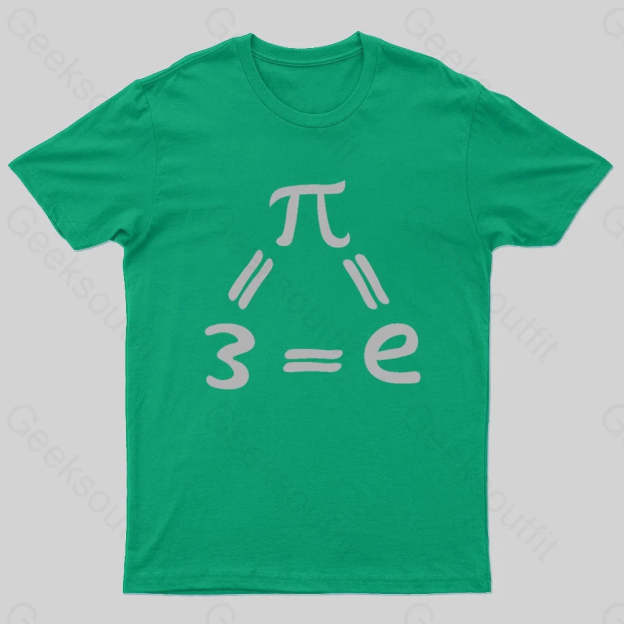 Pi=E=3 Nerd T-Shirt Green / S