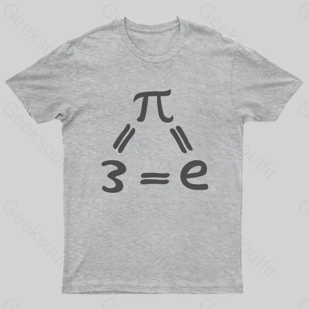 Pi=E=3 Nerd T-Shirt Grey / S