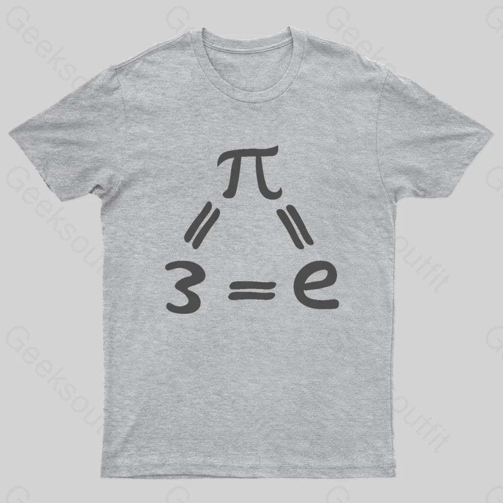 Pi=E=3 Nerd T-Shirt Grey / S