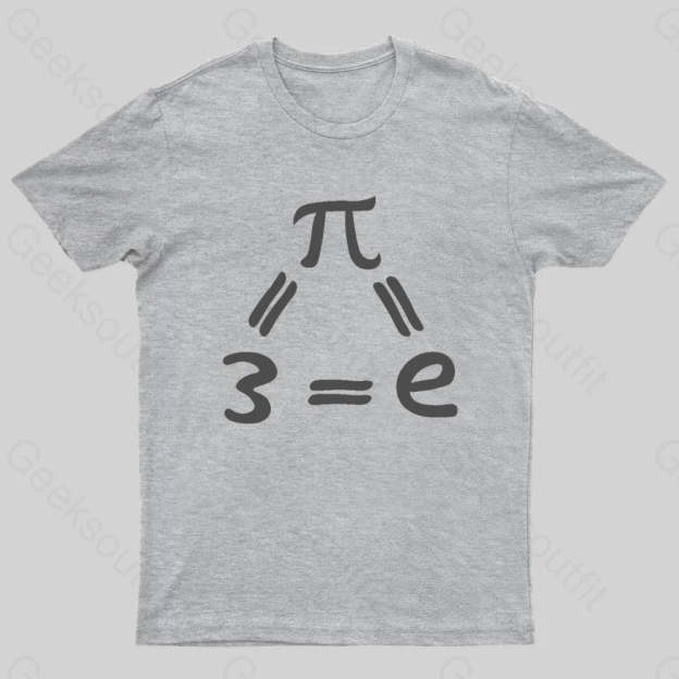 Pi=E=3 Nerd T-Shirt Grey / S