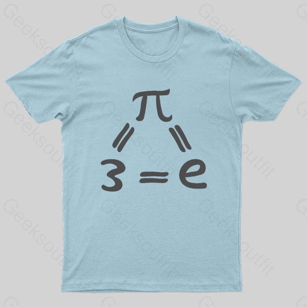 Pi=E=3 Nerd T-Shirt Light Blue / S