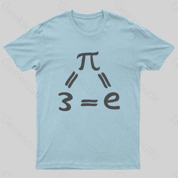Pi=E=3 Nerd T-Shirt Light Blue / S