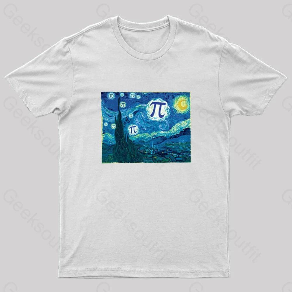 Pi In The Sky Redux Geek T-Shirt White / S
