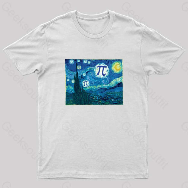 Pi In The Sky Redux Geek T-Shirt White / S