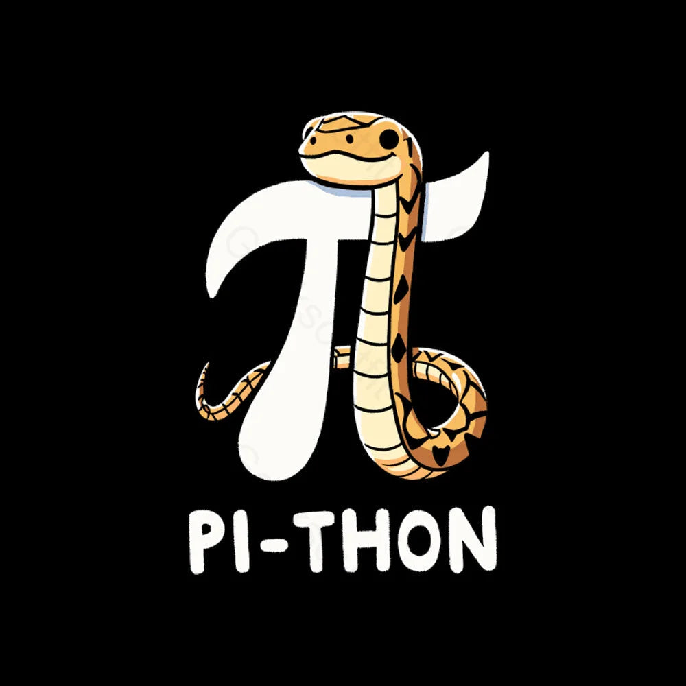Pi-Thon Pi Symbol Python Nerd T-Shirt